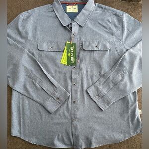 NWT Men’s Lake & Trail Long Sleeve Outfitting Adventures Shirt Size XL ~ Blue